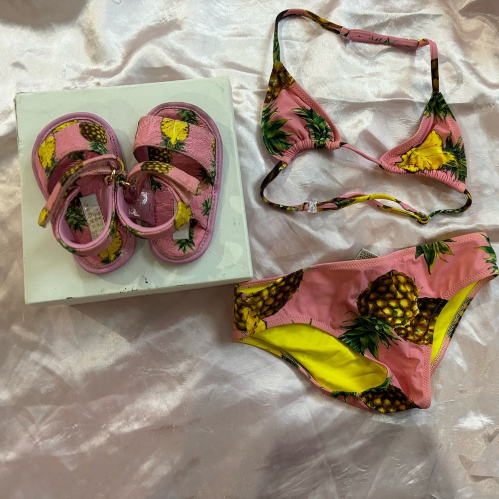 Dolce & Gabbana swim set with sandals